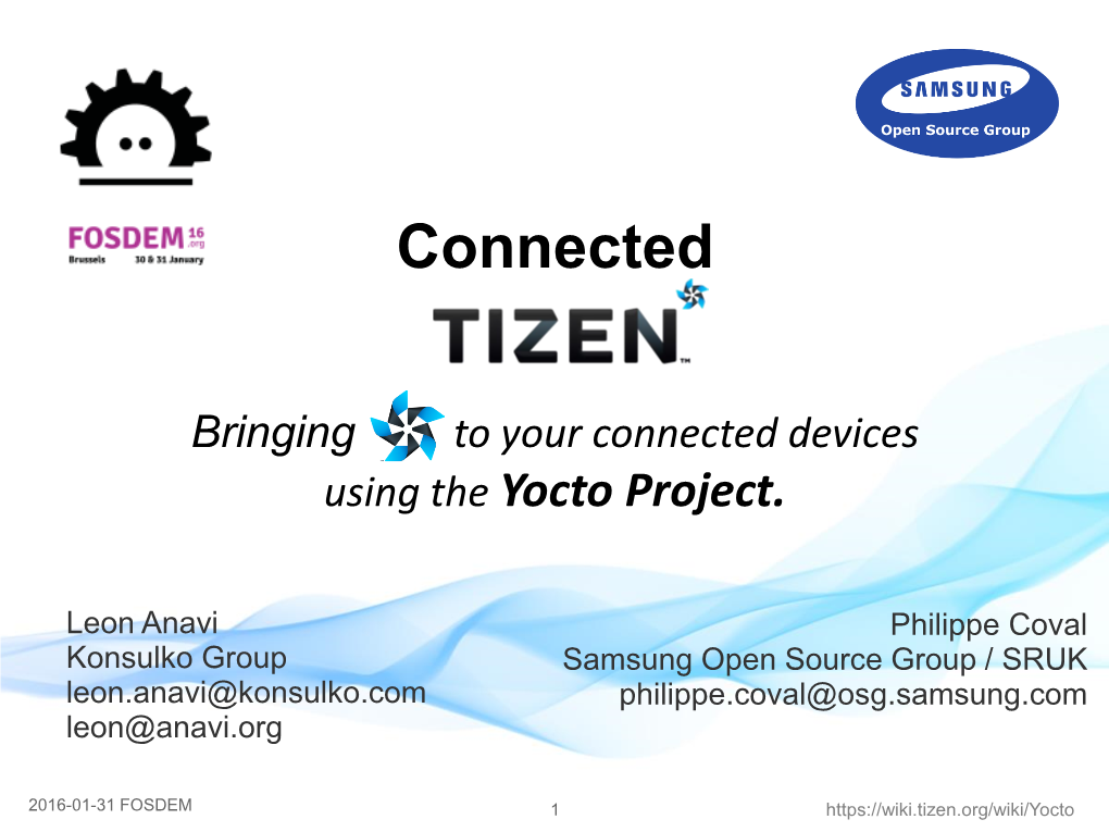 Bringing to Your Connected Devices Using the Yocto Project