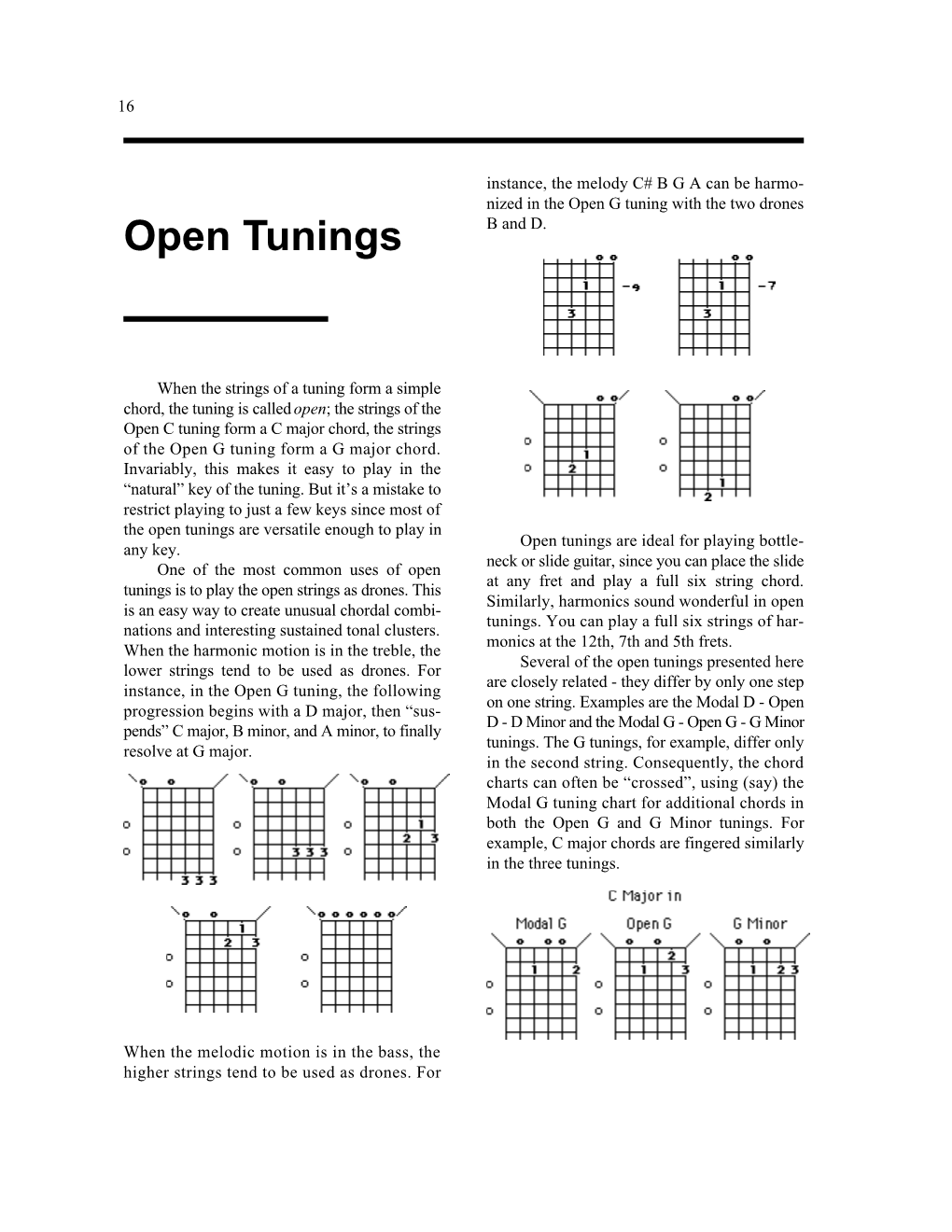 Open Tunings B and D