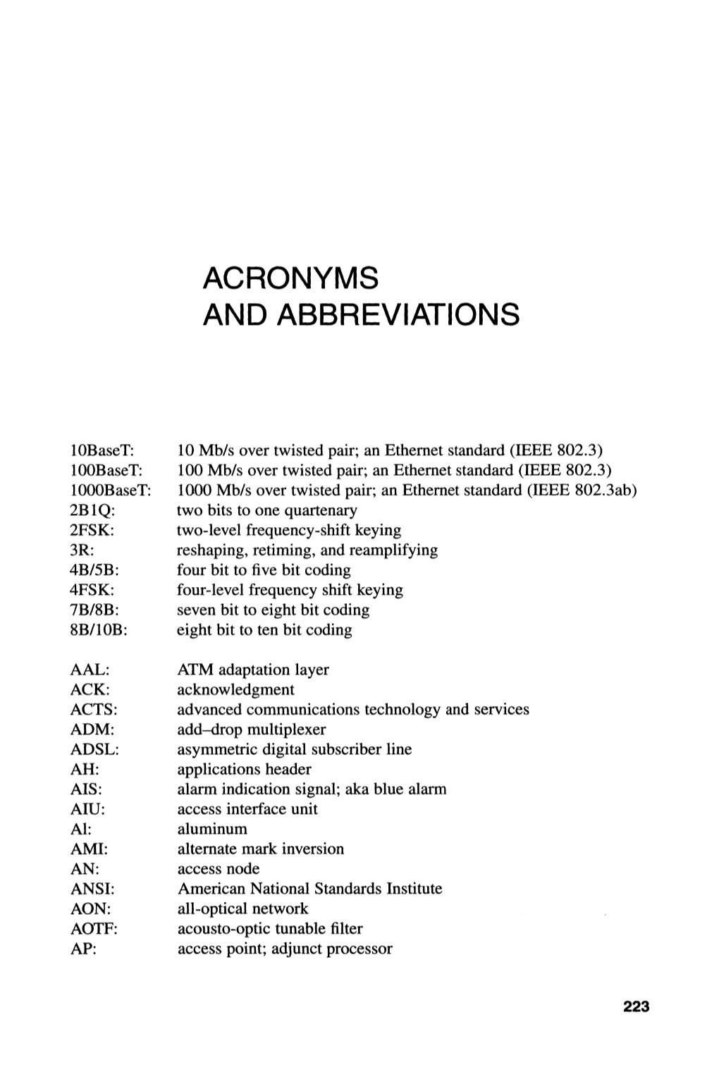 Acronyms and Abbreviations