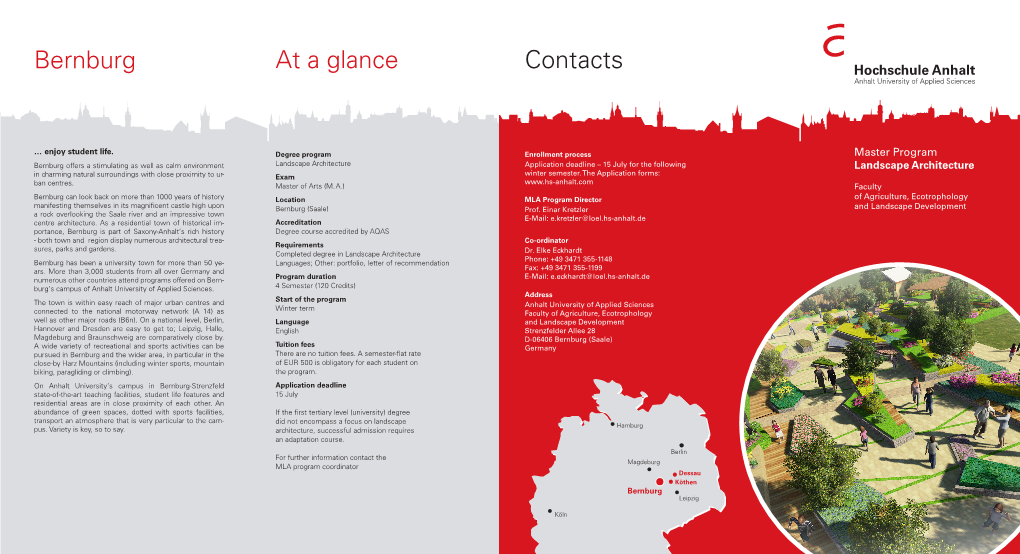 Bernburg Contacts at a Glance