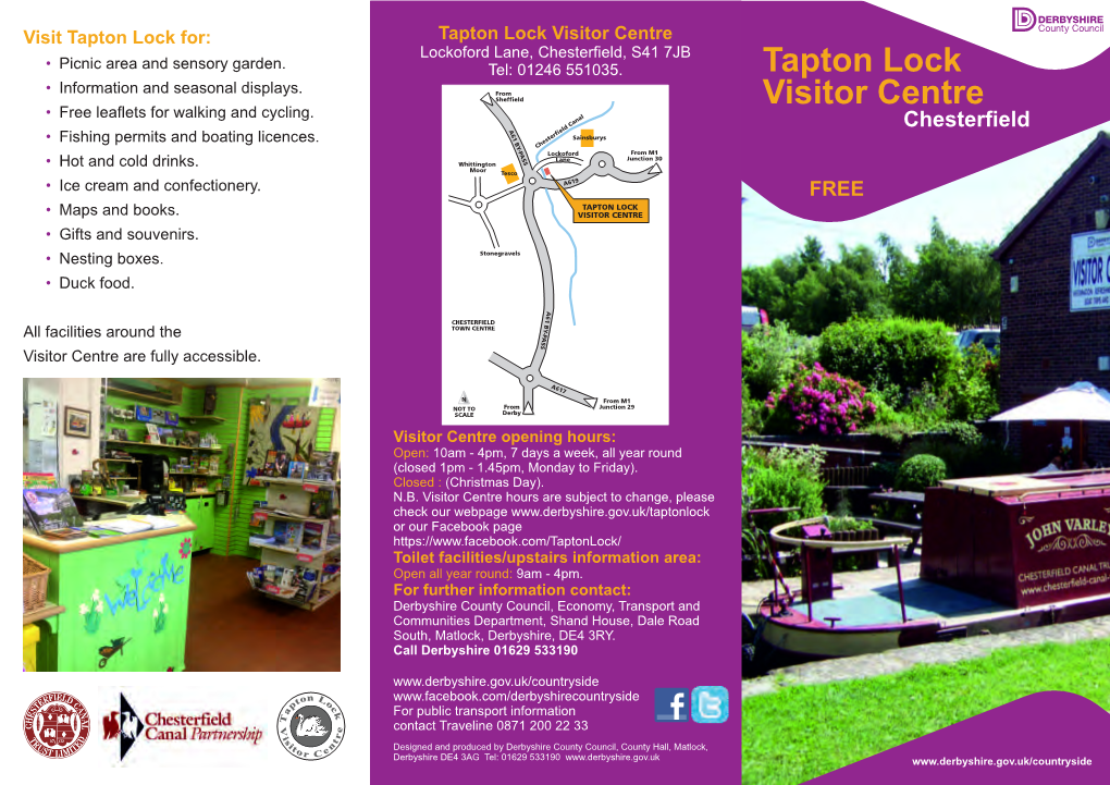 Tapton Lock Visitor Centre Leaflet