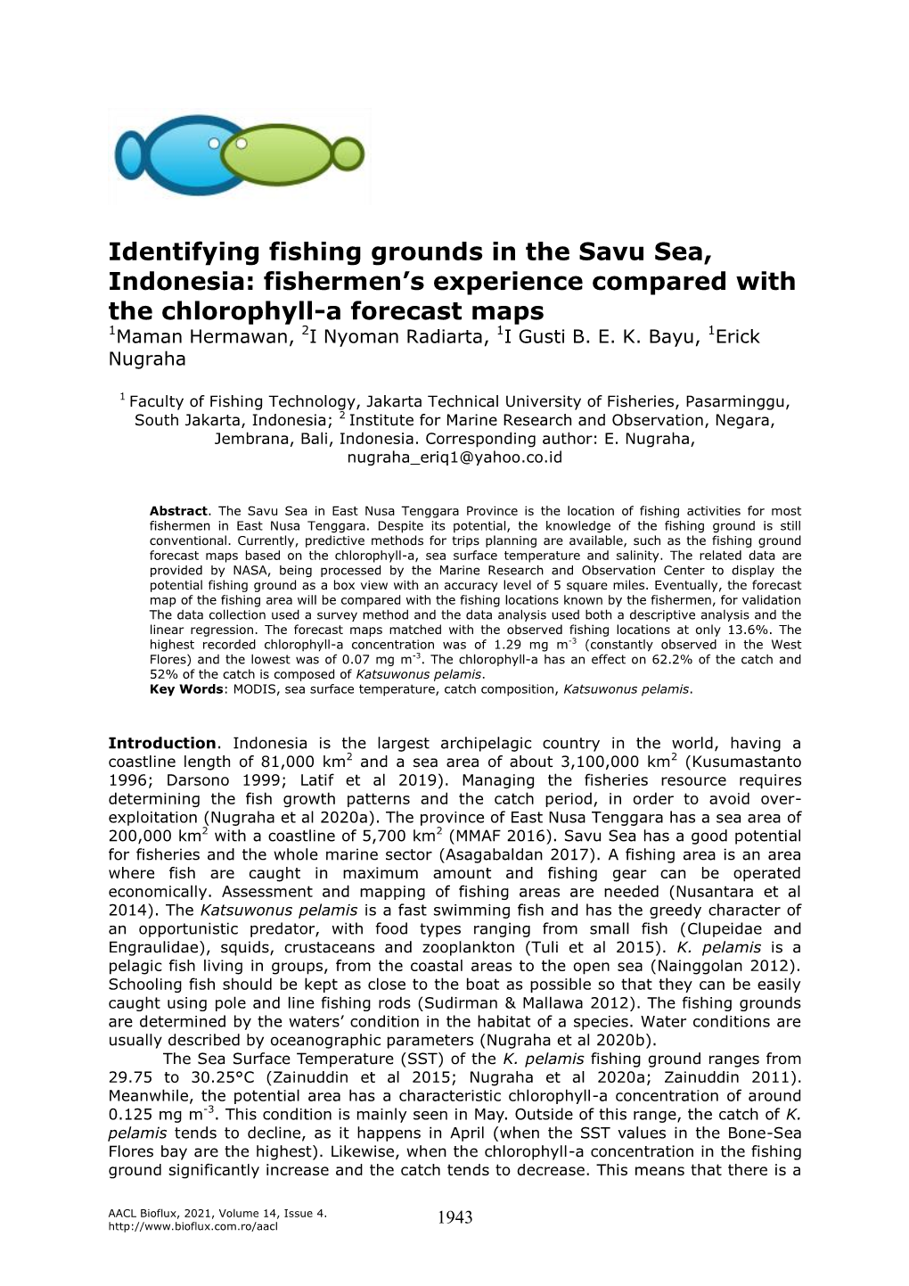 Identifying Fishing Grounds in the Savu Sea, Indonesia: Fishermen's