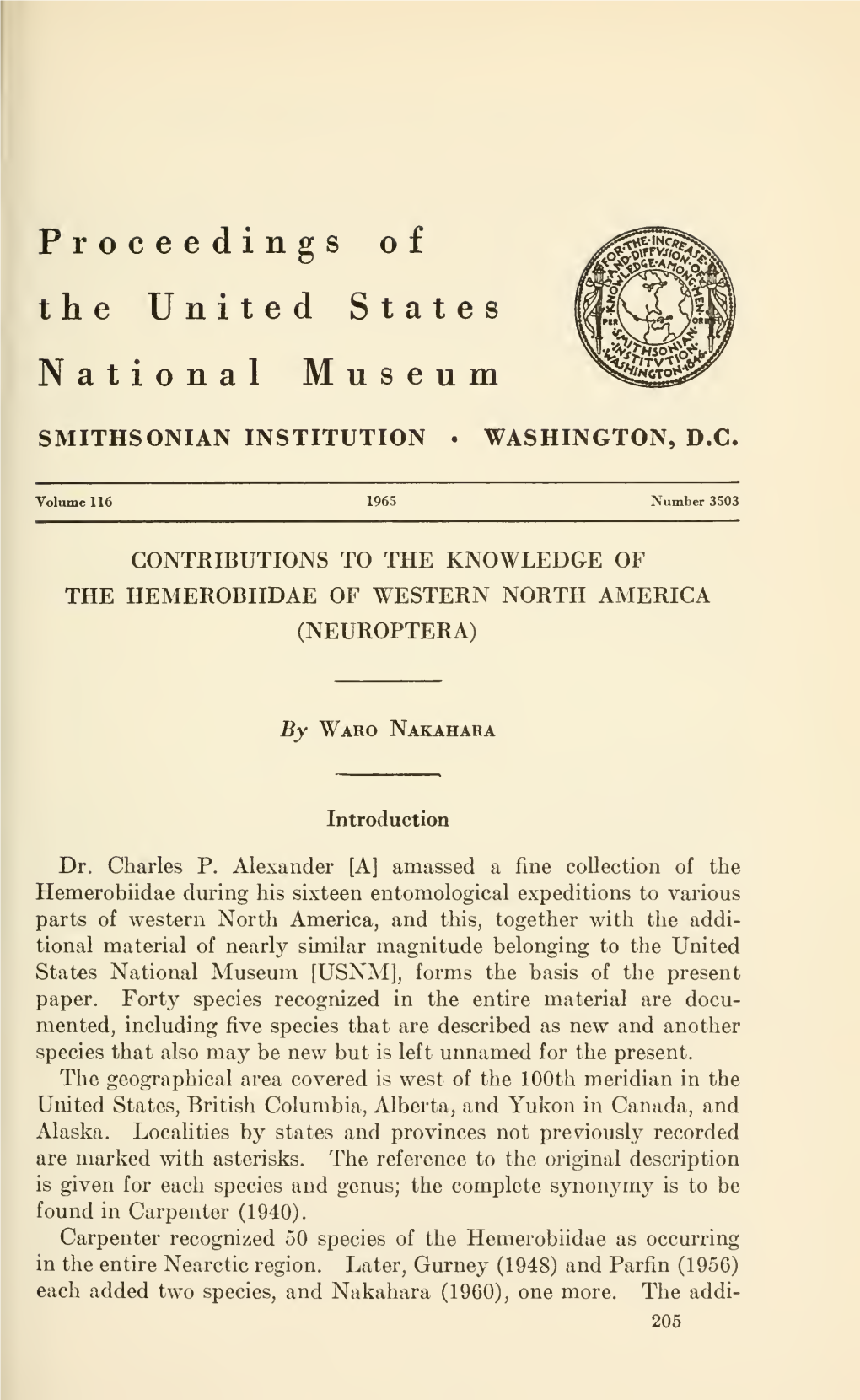 Proceedings of the United States National Museum