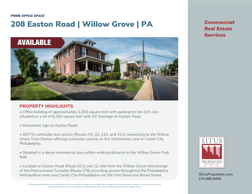 208 Easton Road | Willow Grove | PA