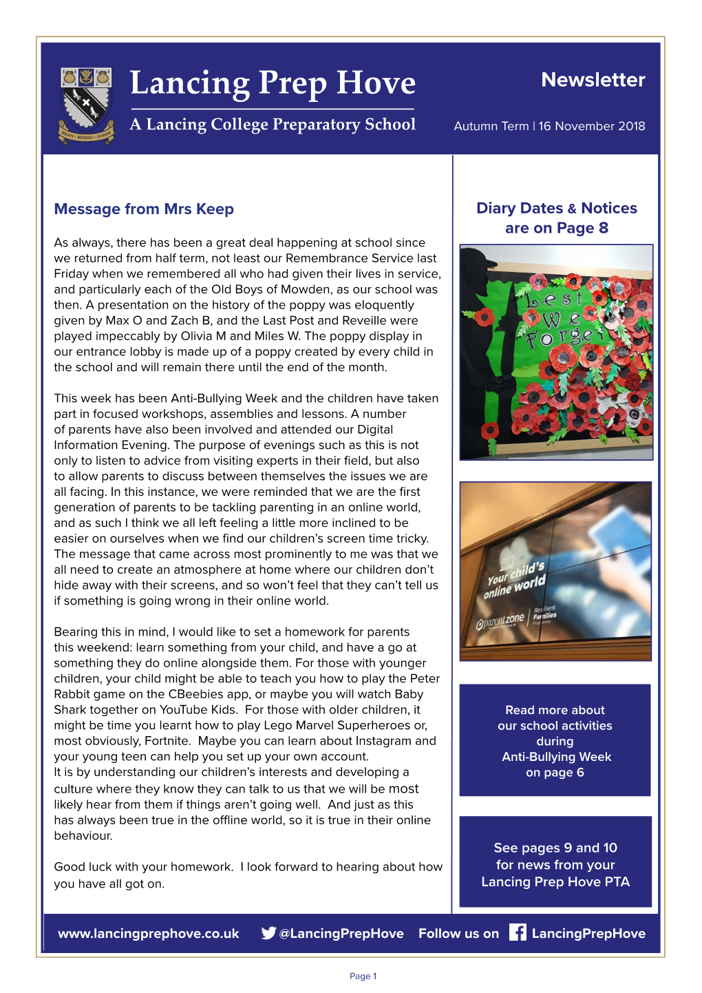 Lancing Prep Hove Newsletter