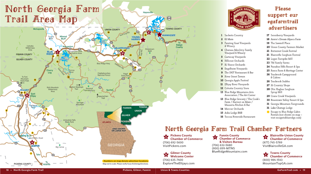 North Georgia Farm Trail Area