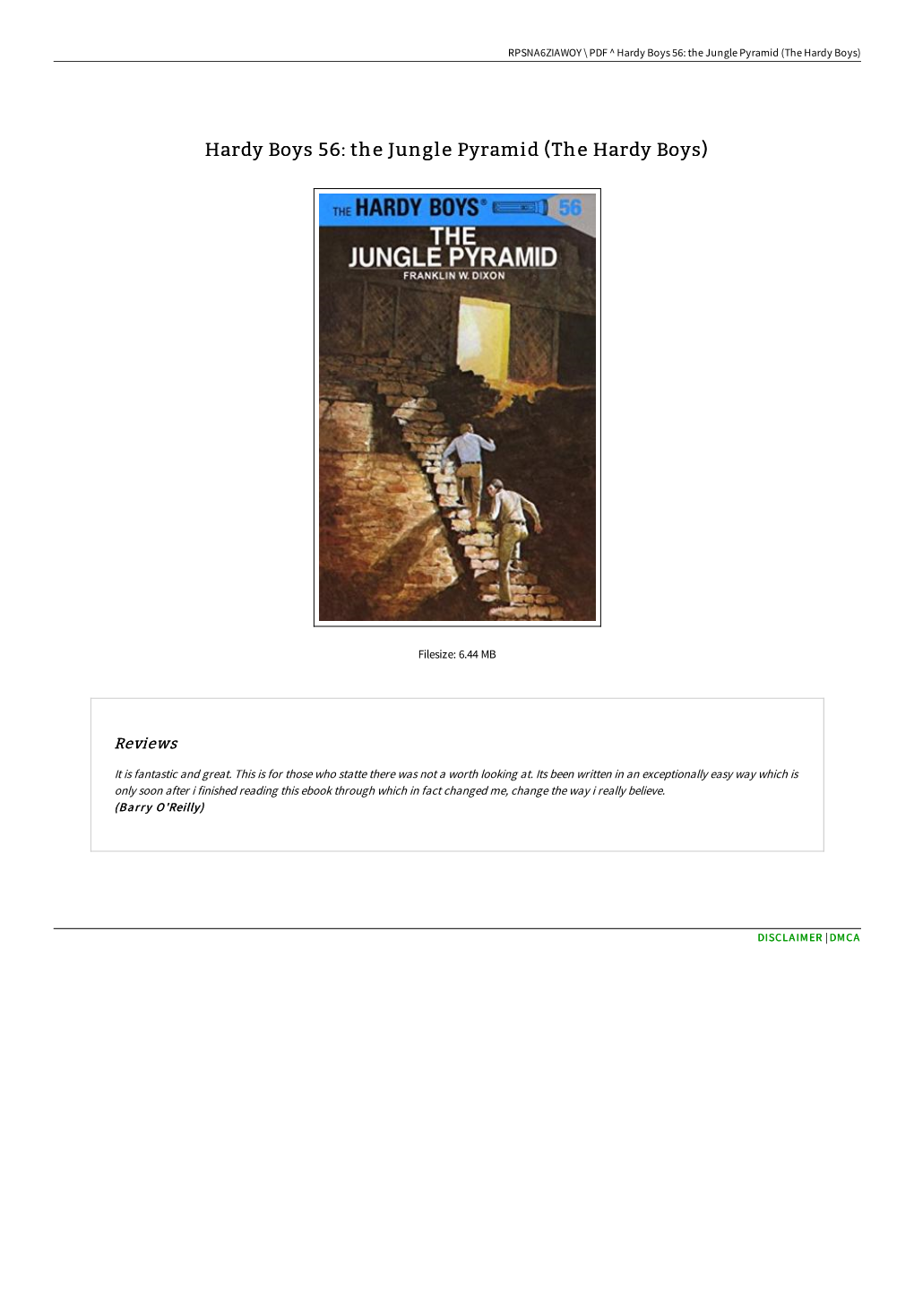 Download PDF » Hardy Boys 56: the Jungle Pyramid (The Hardy Boys