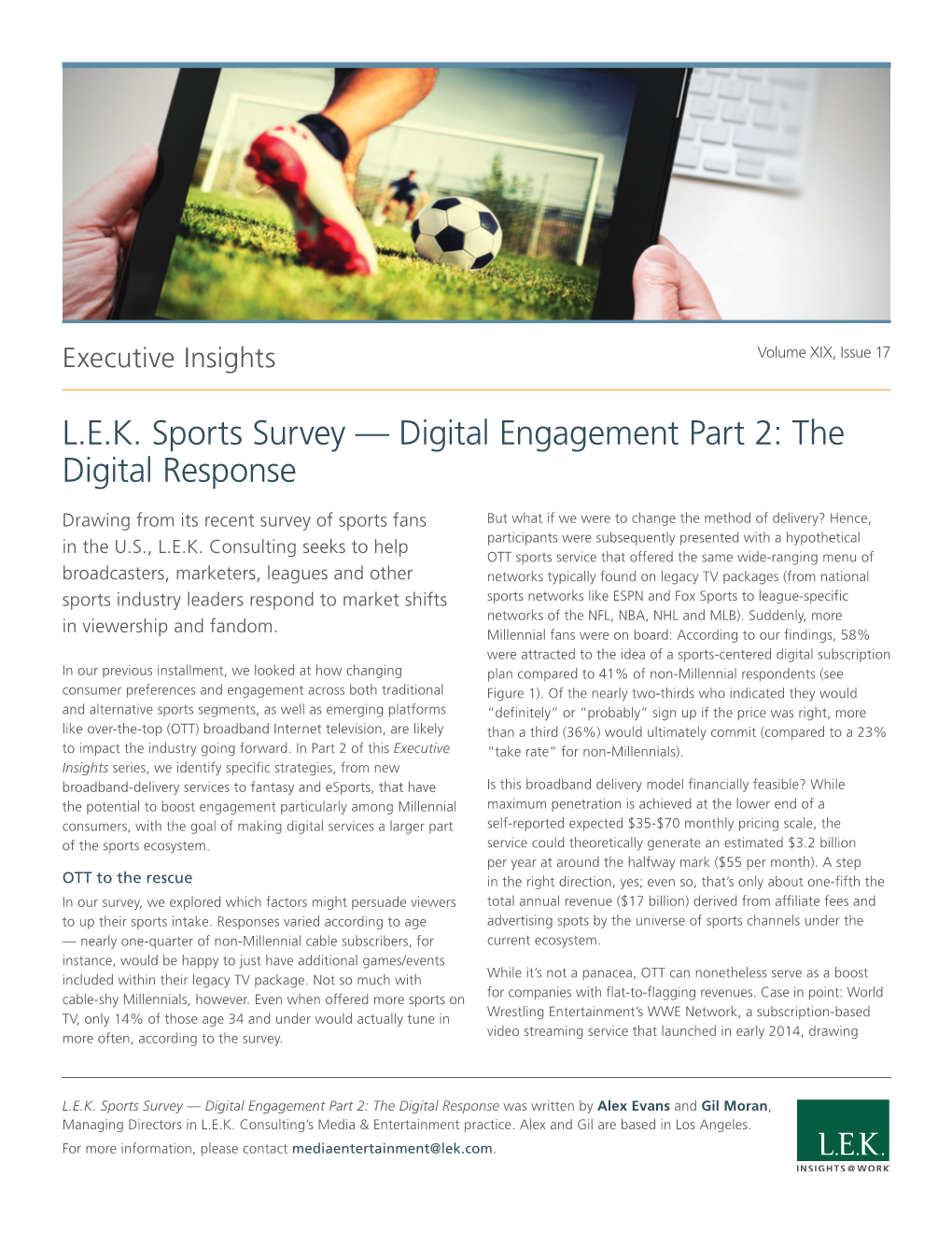 LEK Sports Survey