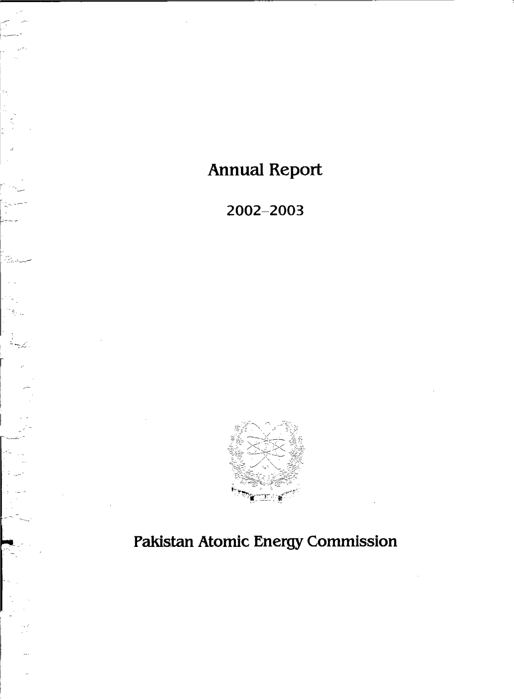 Annual Report Pakistan Atomic Energy Commission