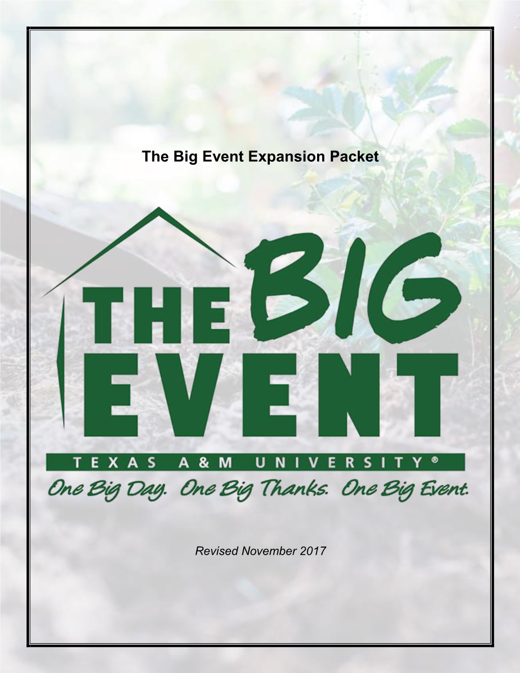 The Big Event Expansion Packet