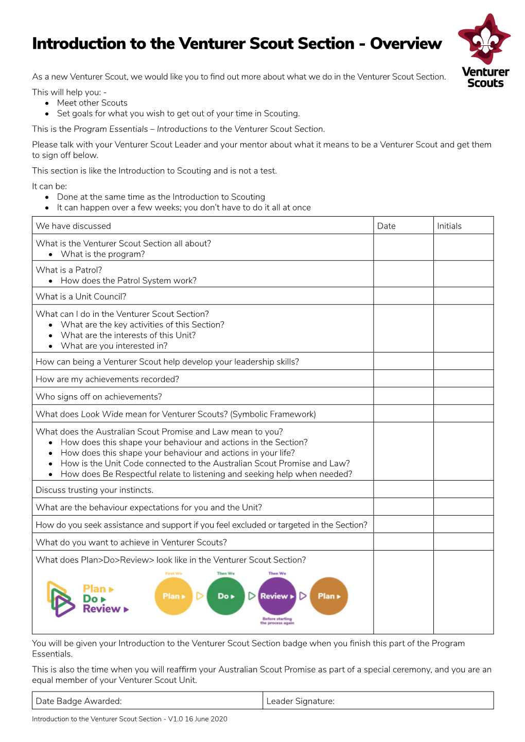 Introduction to the Venturer Scout Section - Overview