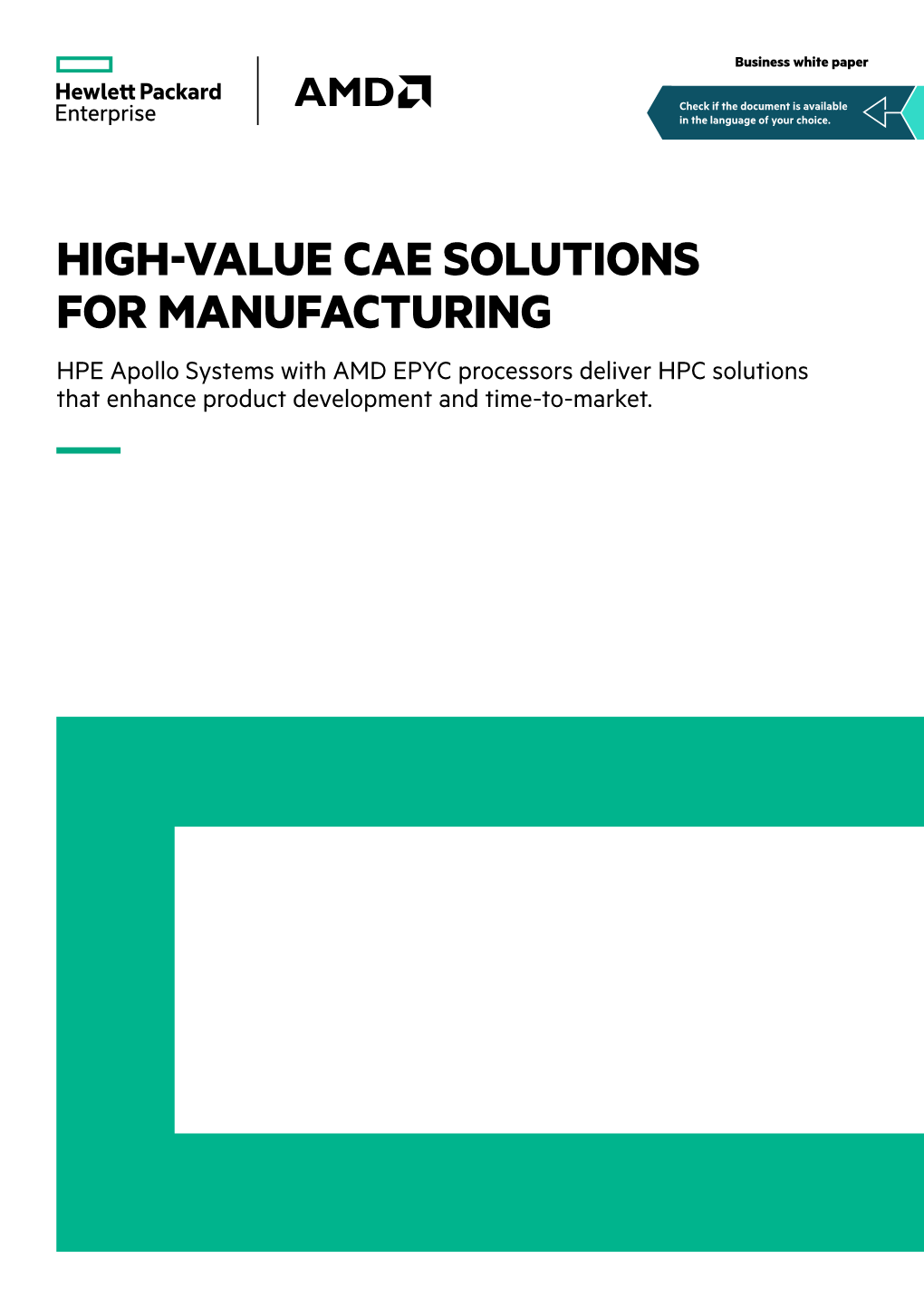 High-Value CAE Solutions for Manufacturing Business