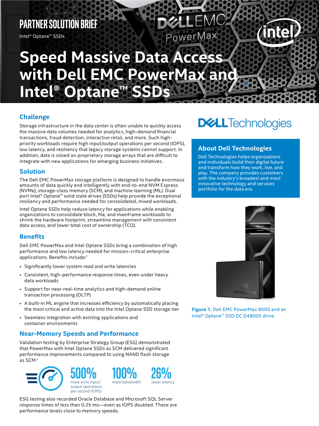 Dell EMC Powermax Speeds Data Access with Intel® Optane™ Ssds