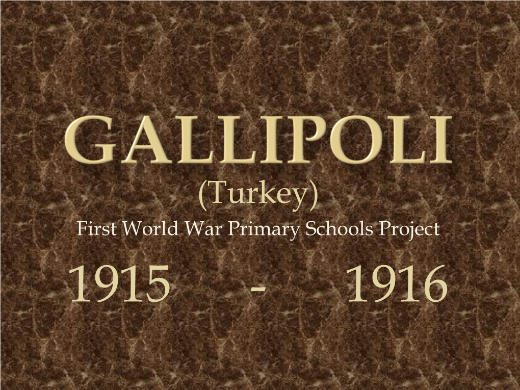 Gallipoli Centenary Education Project.Pdf