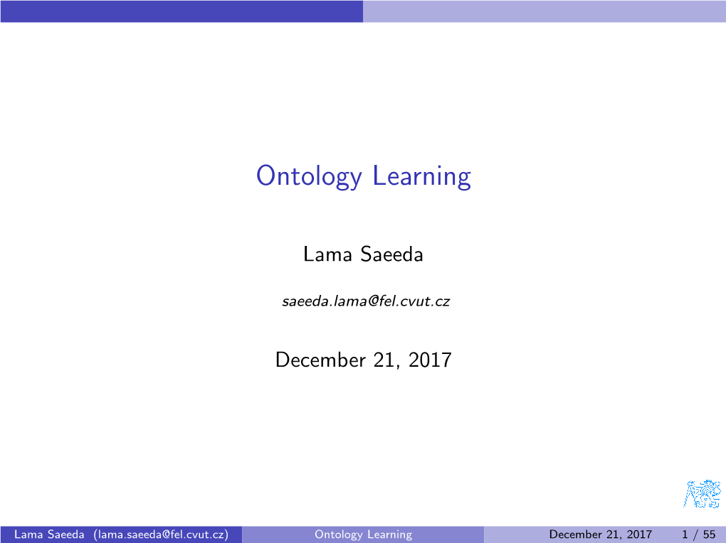 Ontology Learning