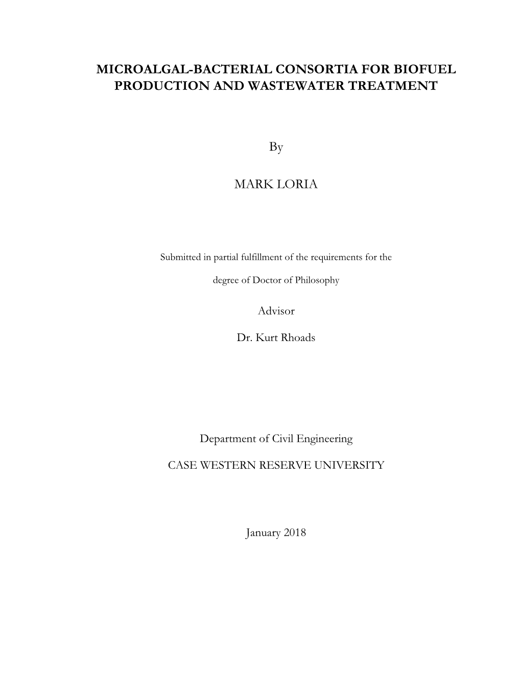 Microalgal-Bacterial Consortia for Biofuel Production and Wastewater Treatment