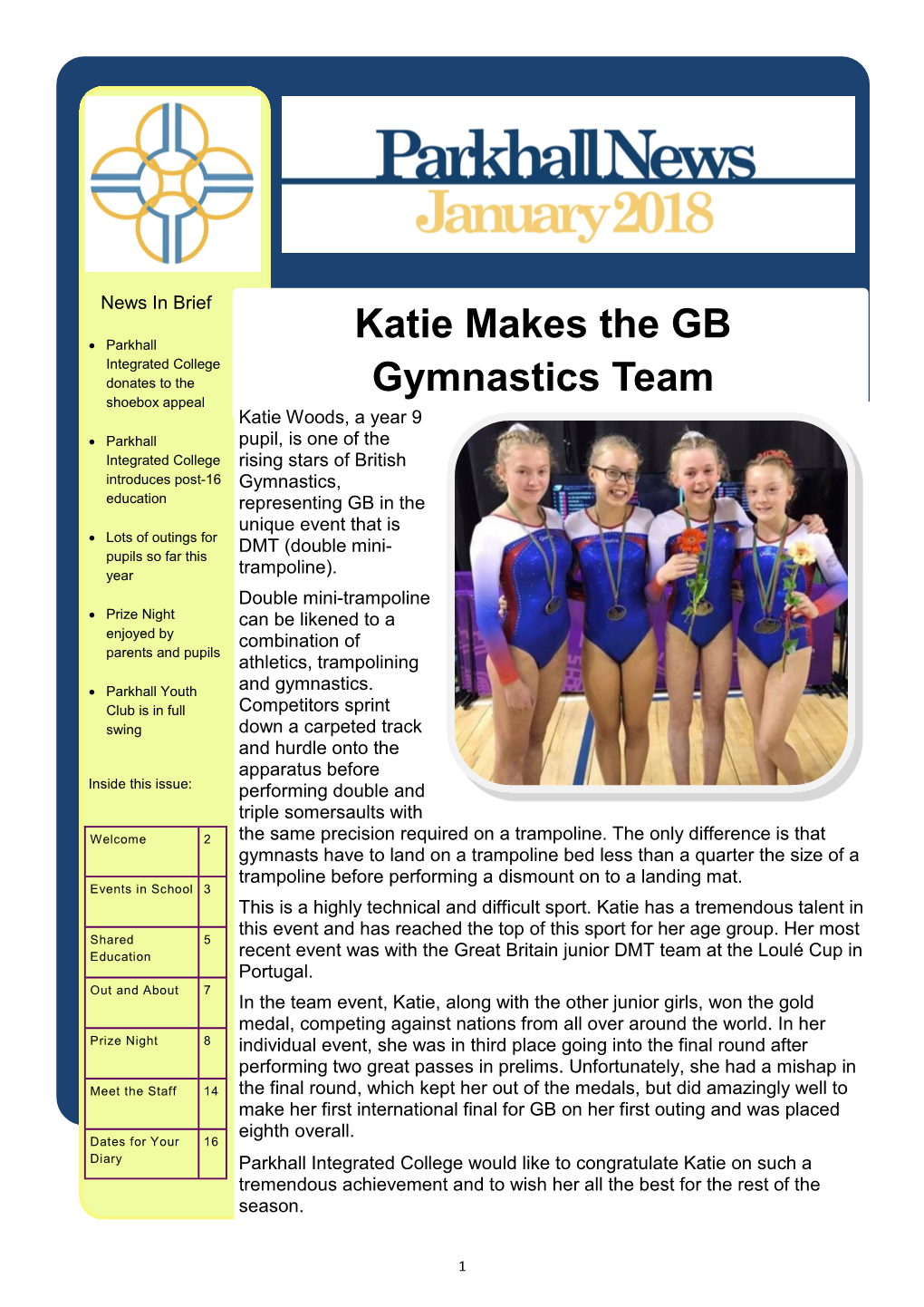 Katie Makes the GB Gymnastics Team