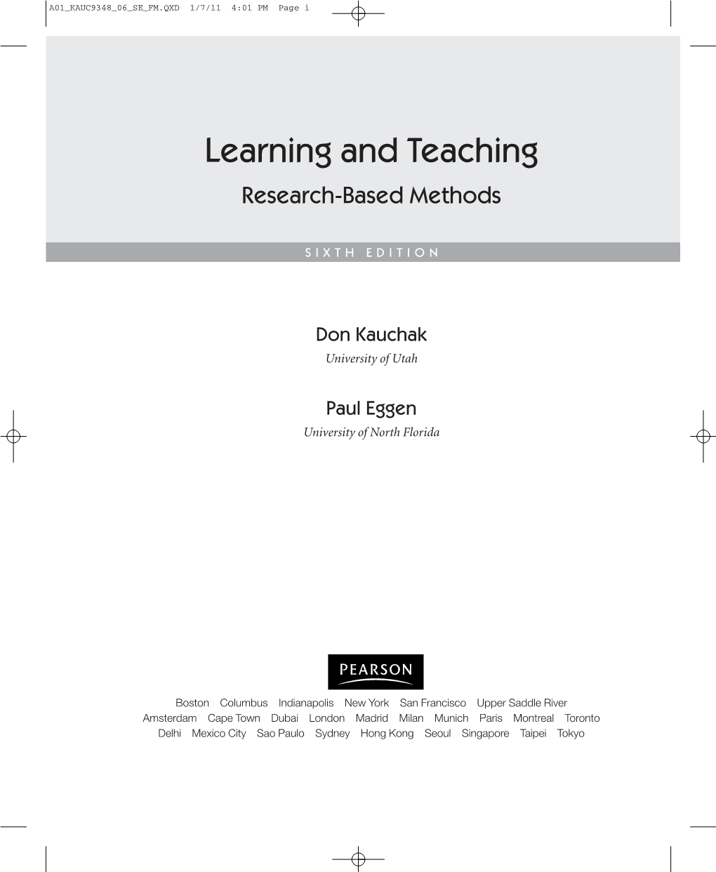 Learning and Teaching Research-Based Methods