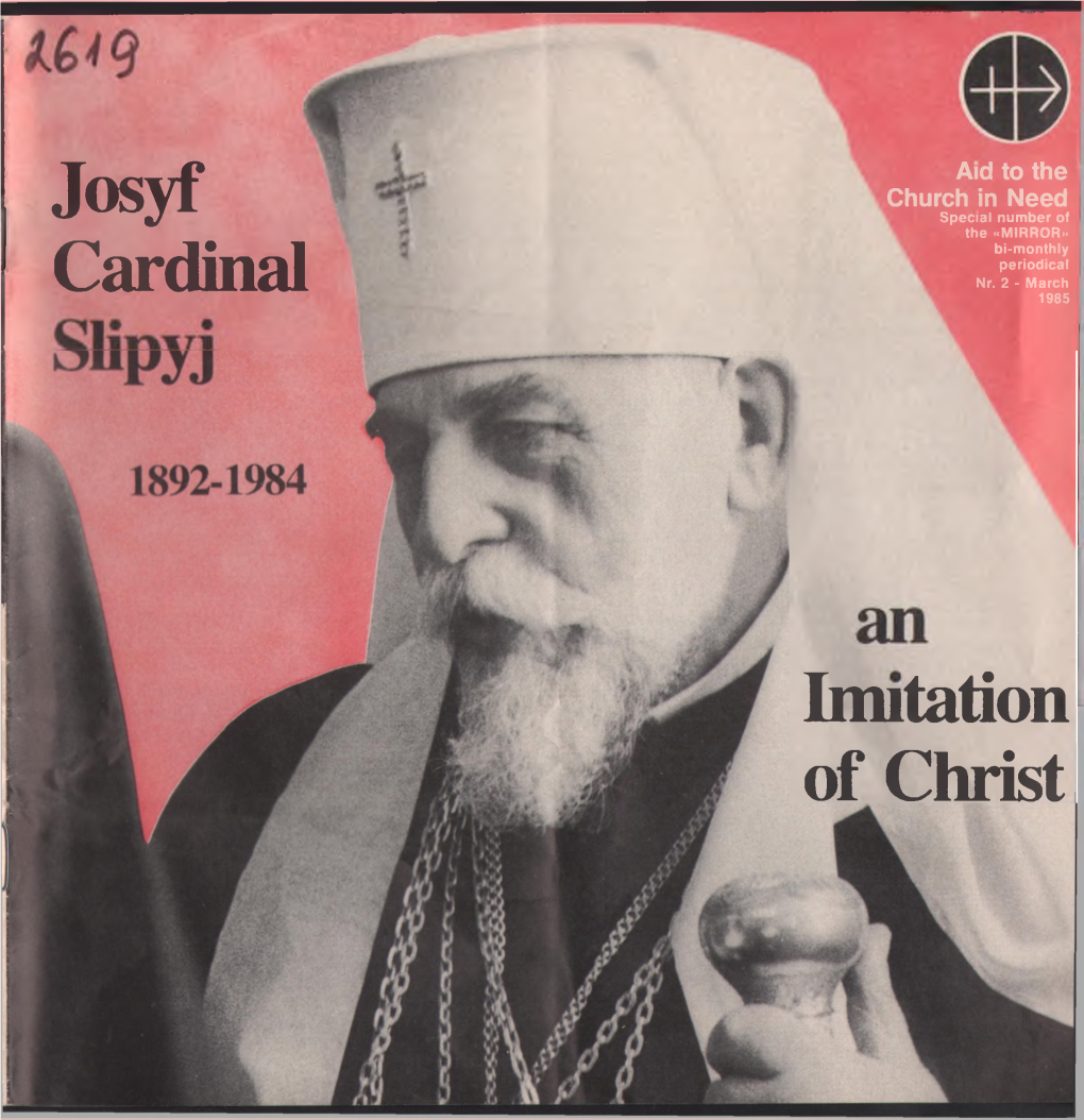 Imitation of Christ Josyf Cardinal