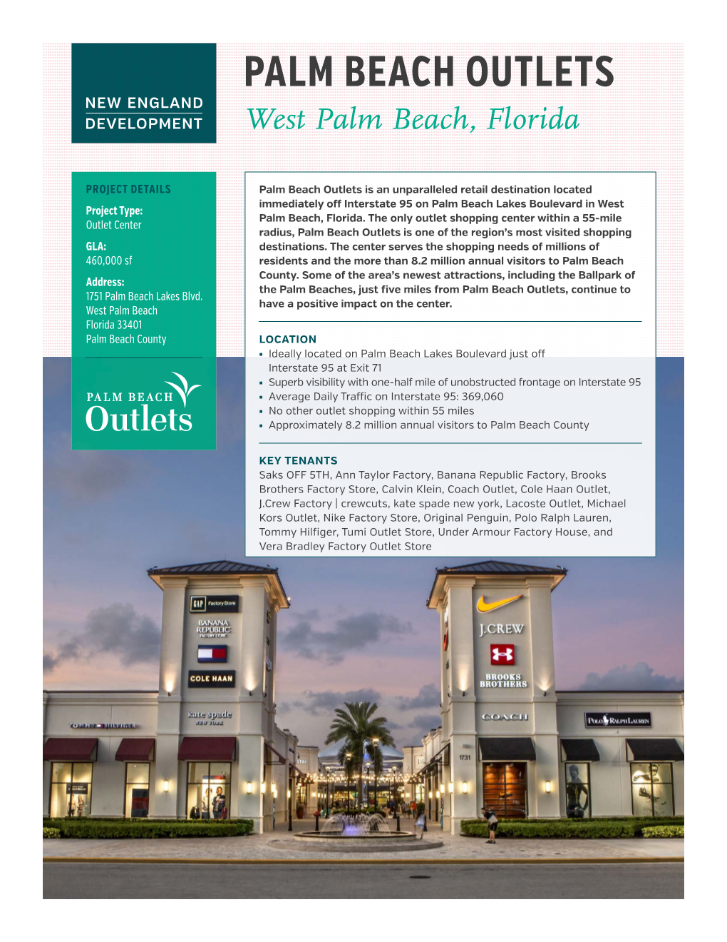 Palm Beach Outlets Fact Sheet