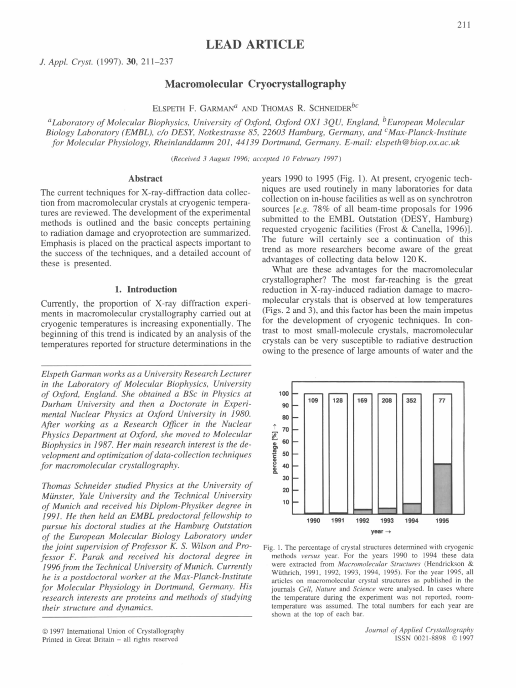 Macromolecular Cryocrystallography