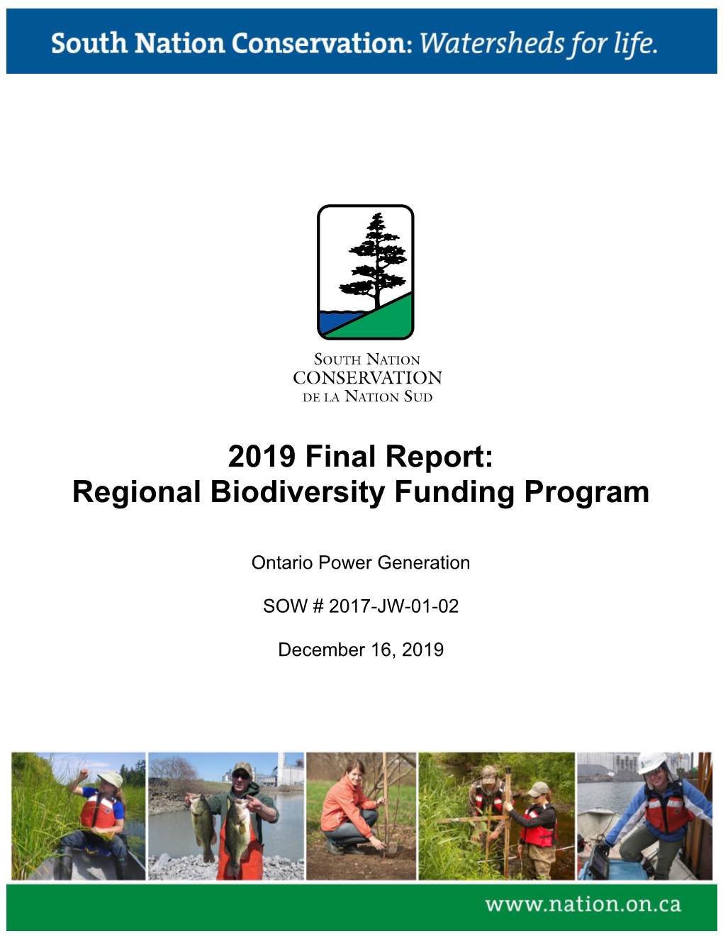 2019 Final Report: Regional Biodiversity Funding Program