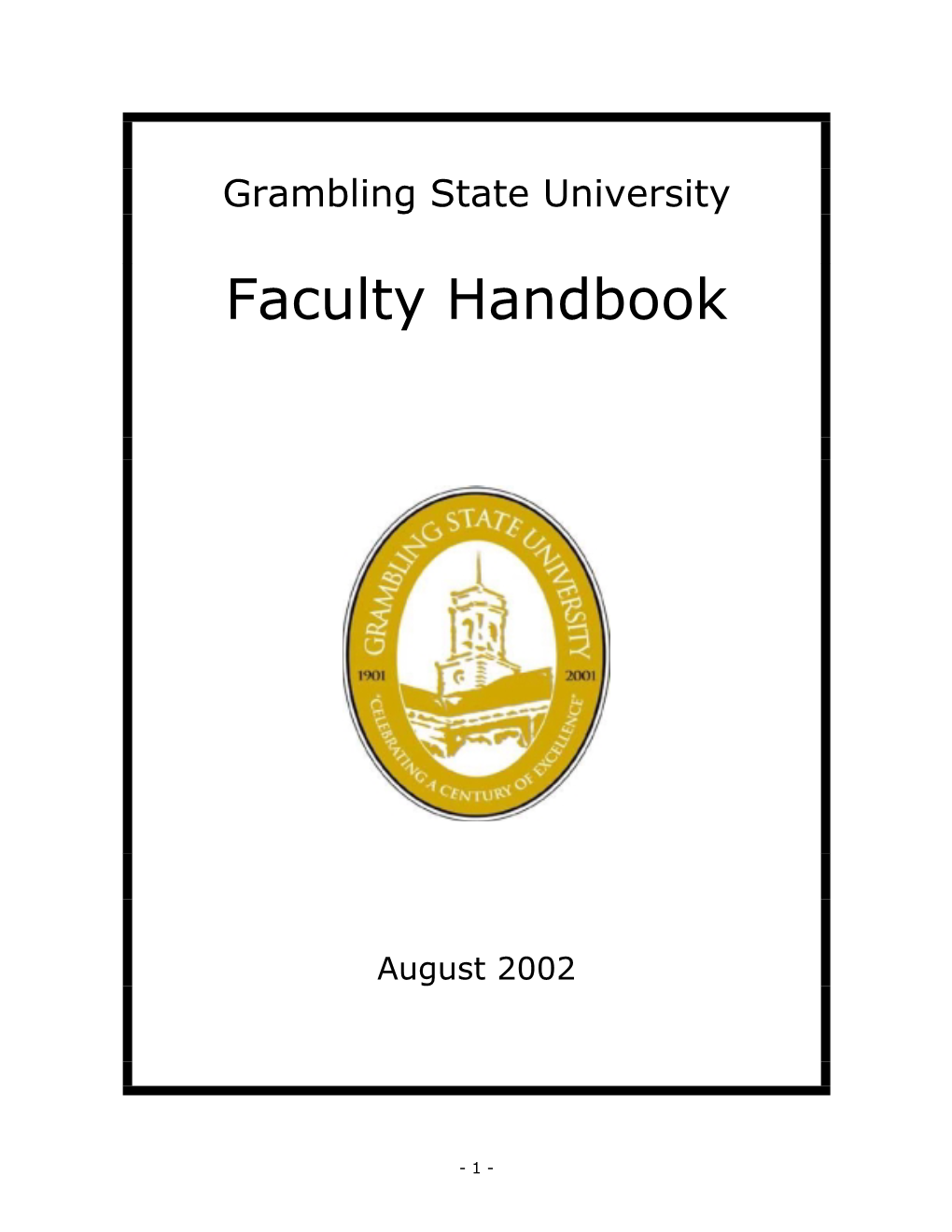 Faculty Handbook 2002