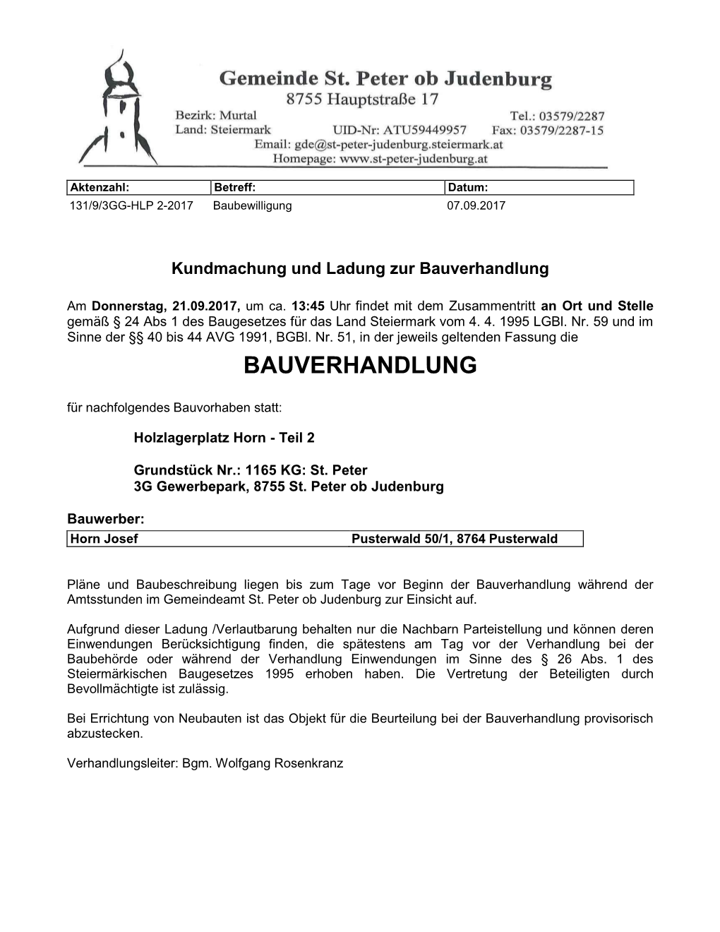 Bauverhandlung