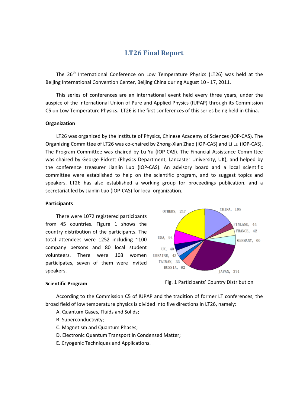 LT26 Final Report