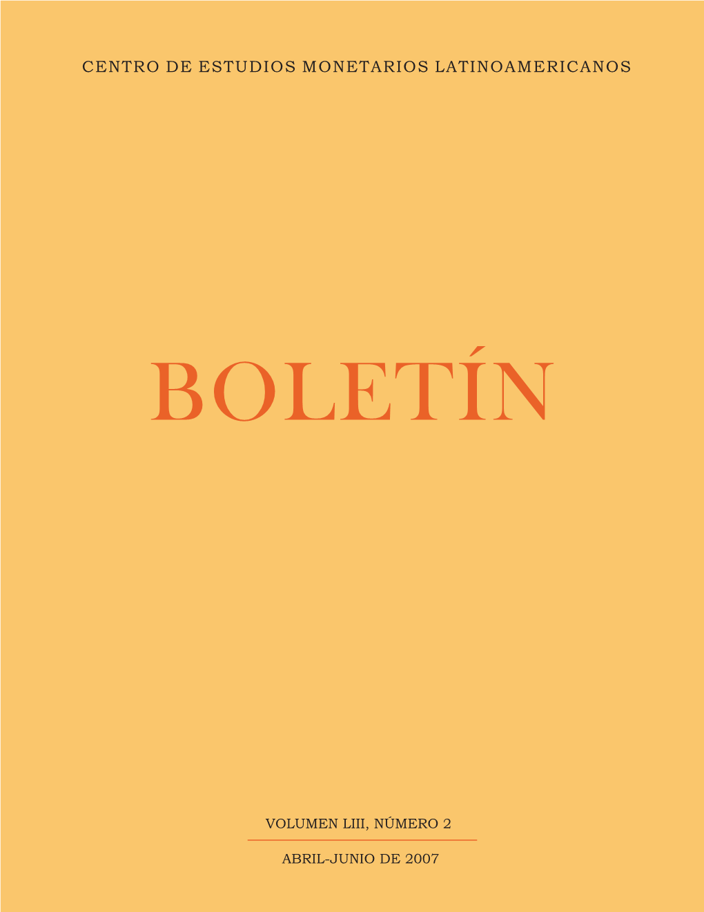 Boletin: Volumen Liii, Número 2, Abril-Junio