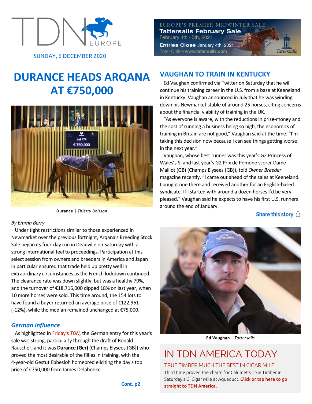 Durance Heads Arqana at €750,000