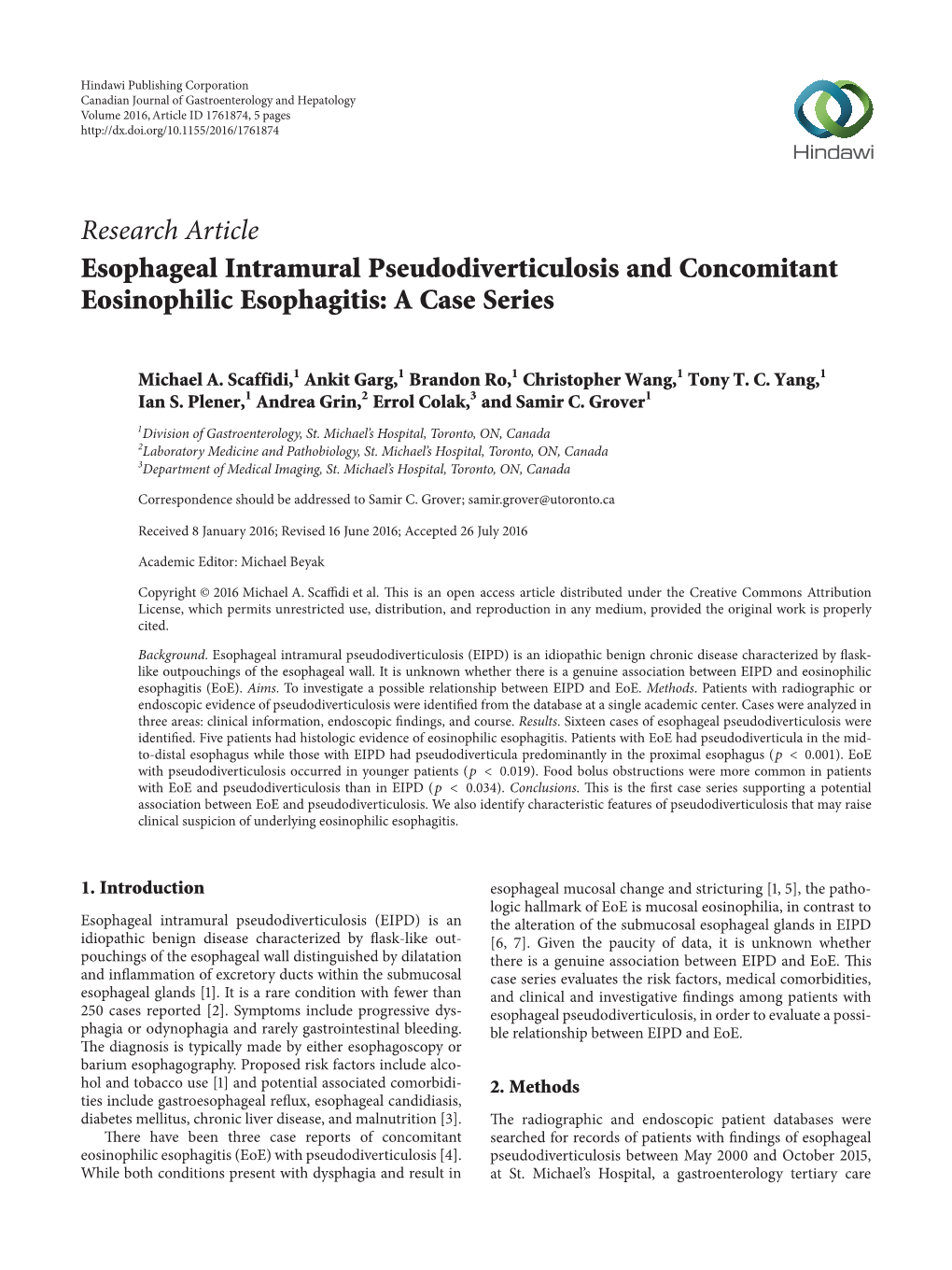 Esophageal Intramural Pseudodiverticulosis and Concomitant Eosinophilic Esophagitis: a Case Series