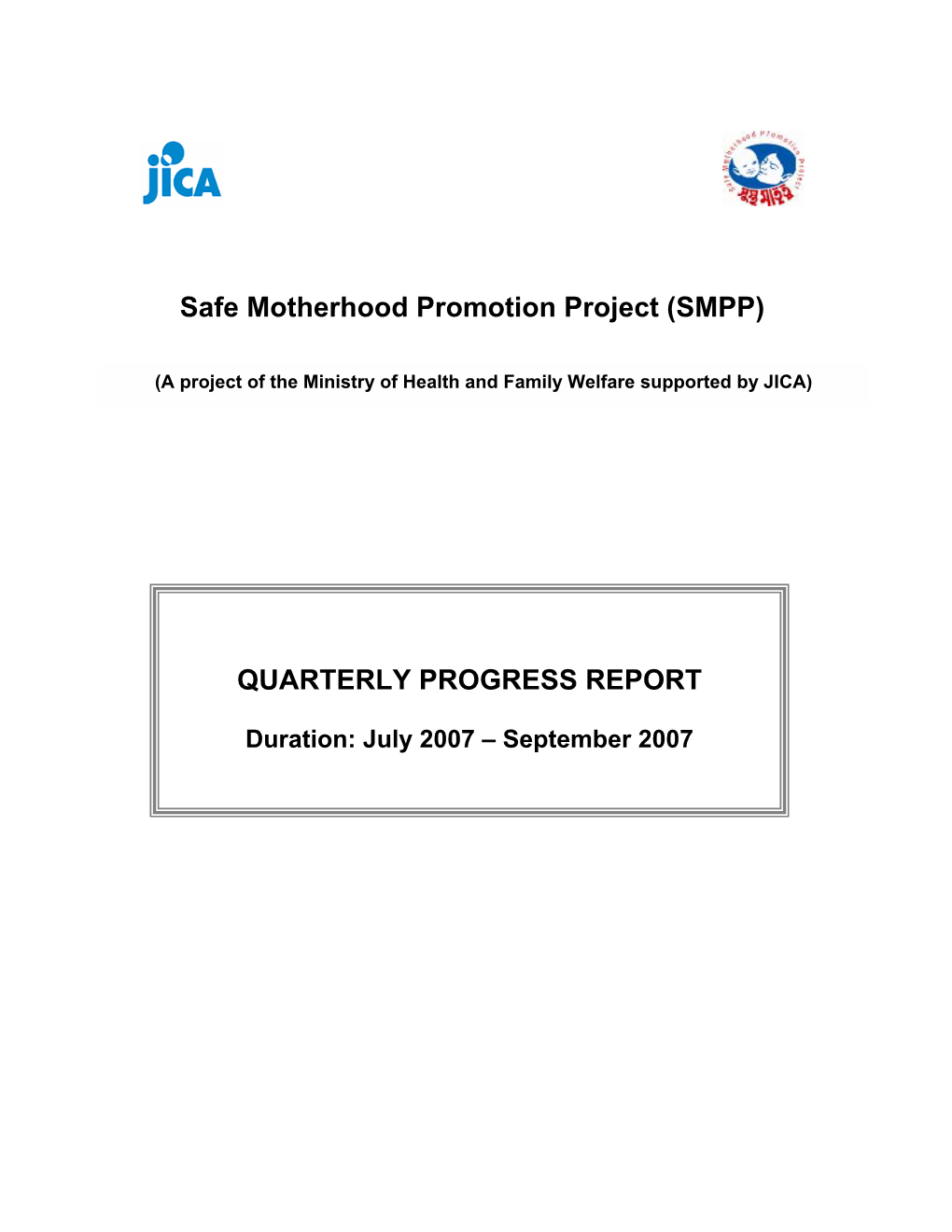 Quarterly Progress Report