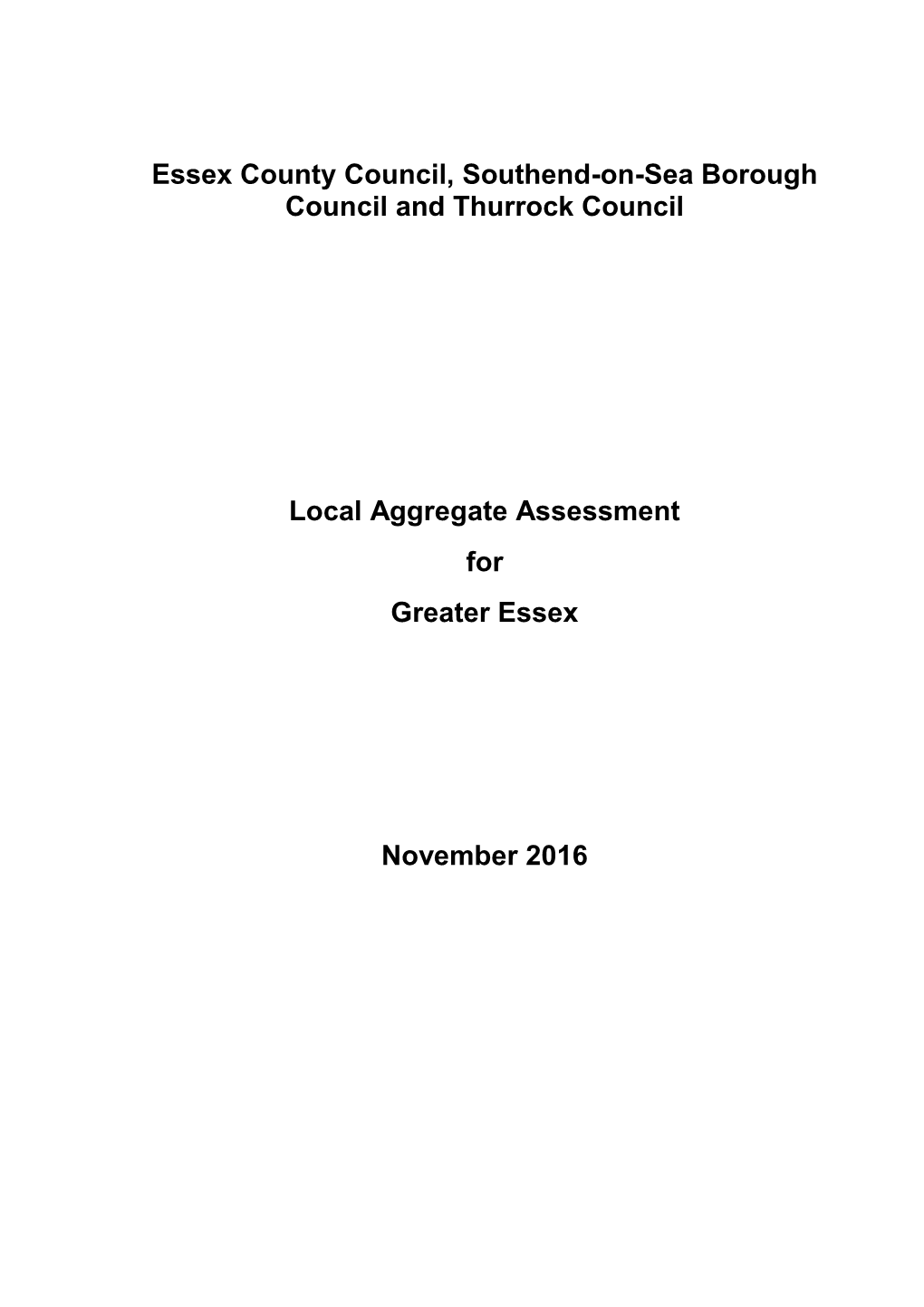 Greater Essex Local Aggregate Assessment 51 Conclusions