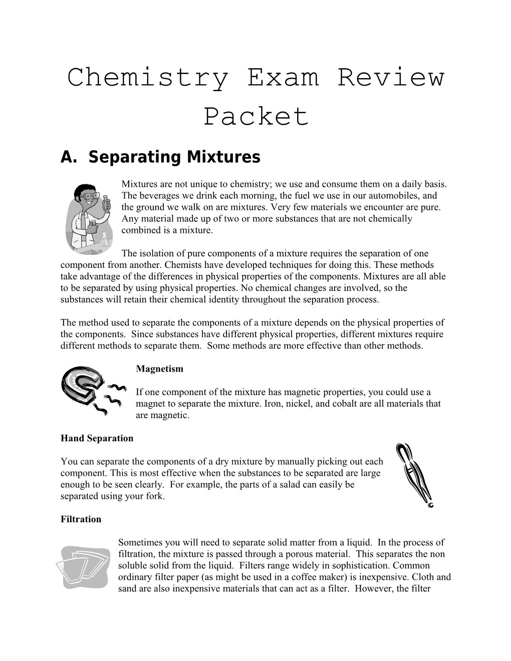 Chemistry Exam Review Packet