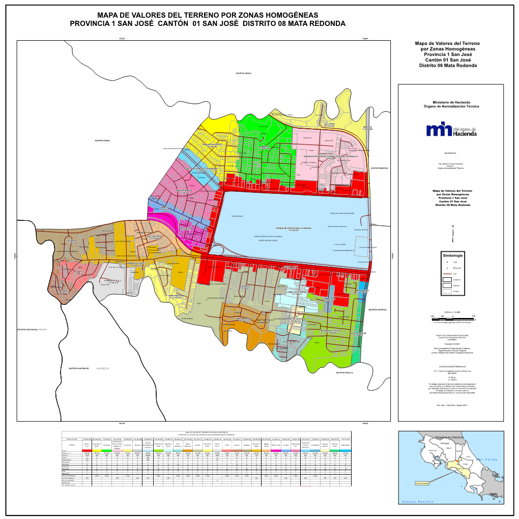 Mapa De Valores De Terrenos Por Zonas Homogéneas