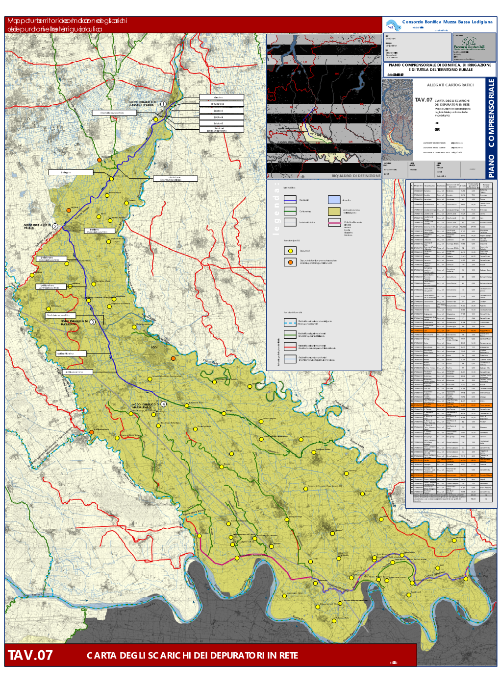 Tav.07 Carta Degli Scarichi Dei Depuratori in Rete