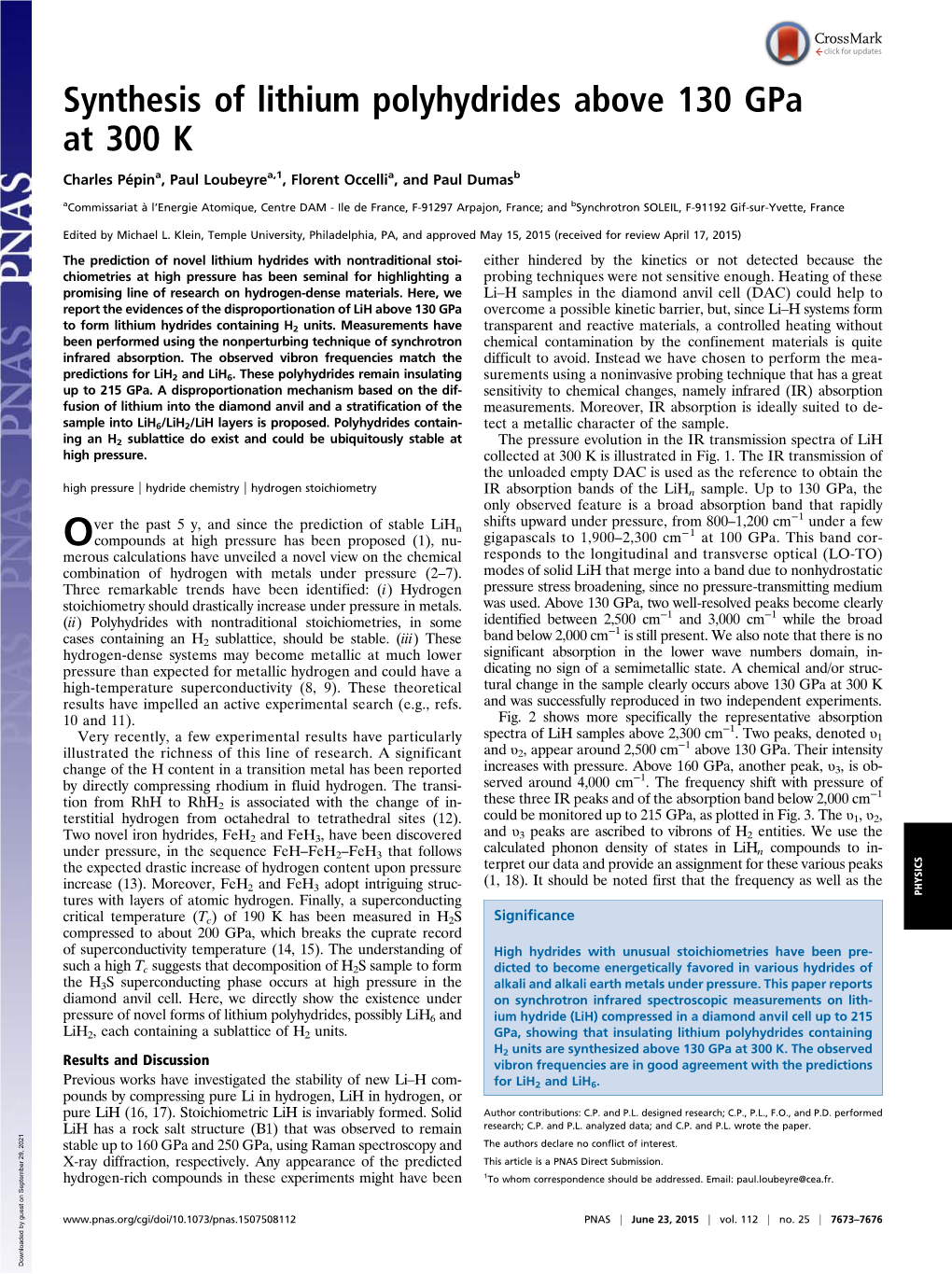 Synthesis of Lithium Polyhydrides Above 130 Gpa at 300 K