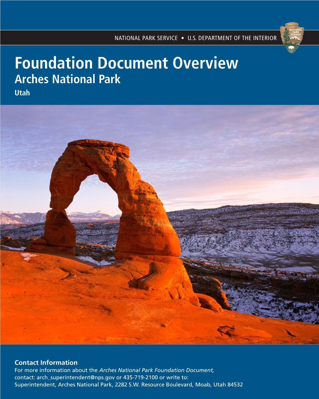 Foundation Document Overview, Arches National Park, Utah