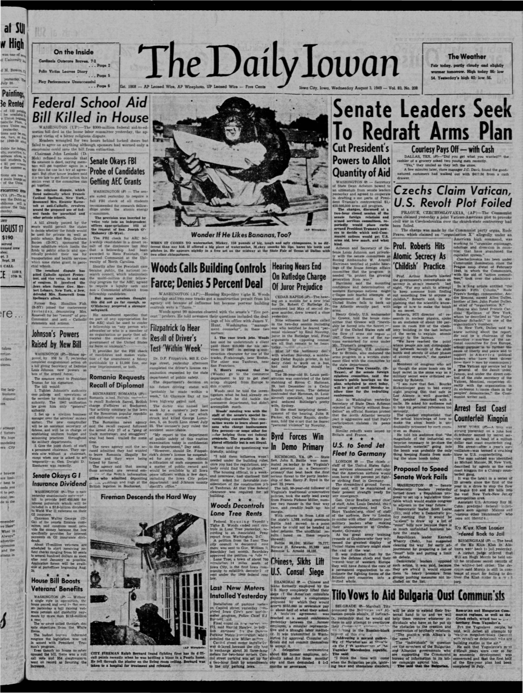 Daily Iowan (Iowa City, Iowa), 1949-08-03