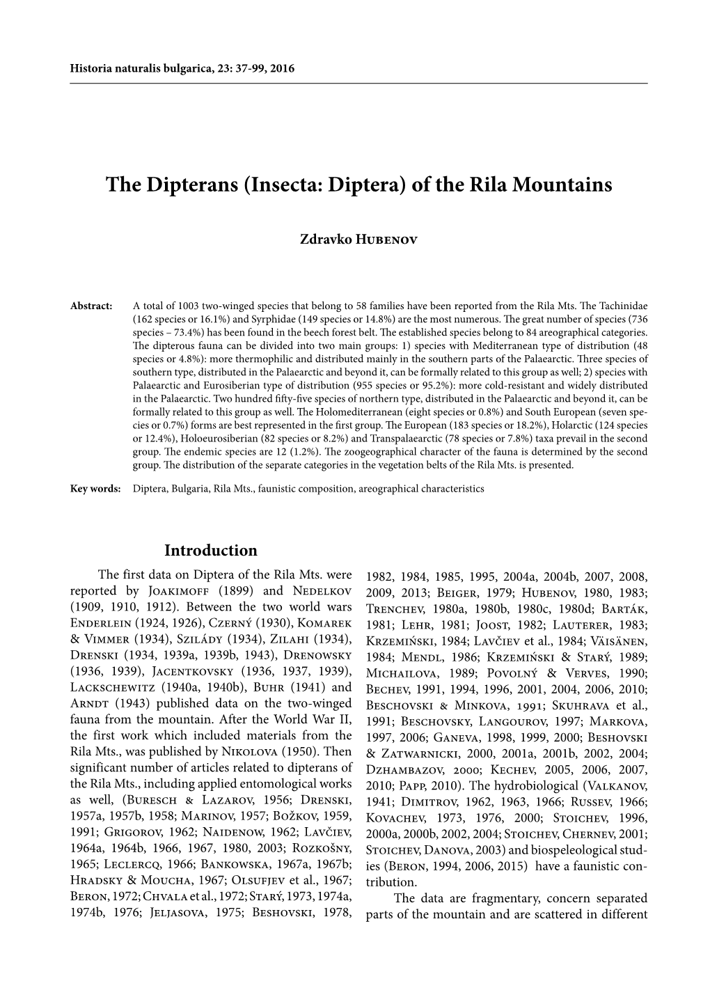 Of the Rila Mountains