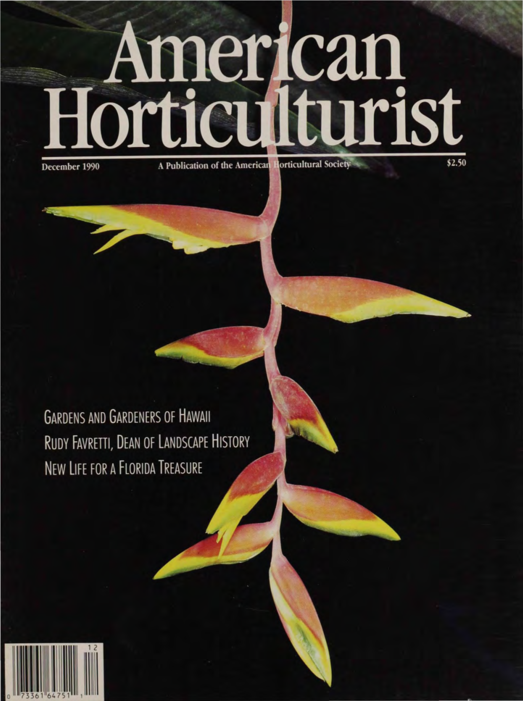 Horticulturist Volume 69, Number 12 December 1990