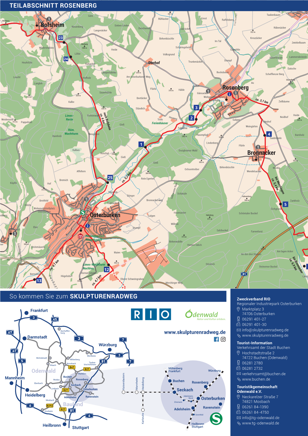 Skulpturenradweg Einzelkarte | Rosenberg