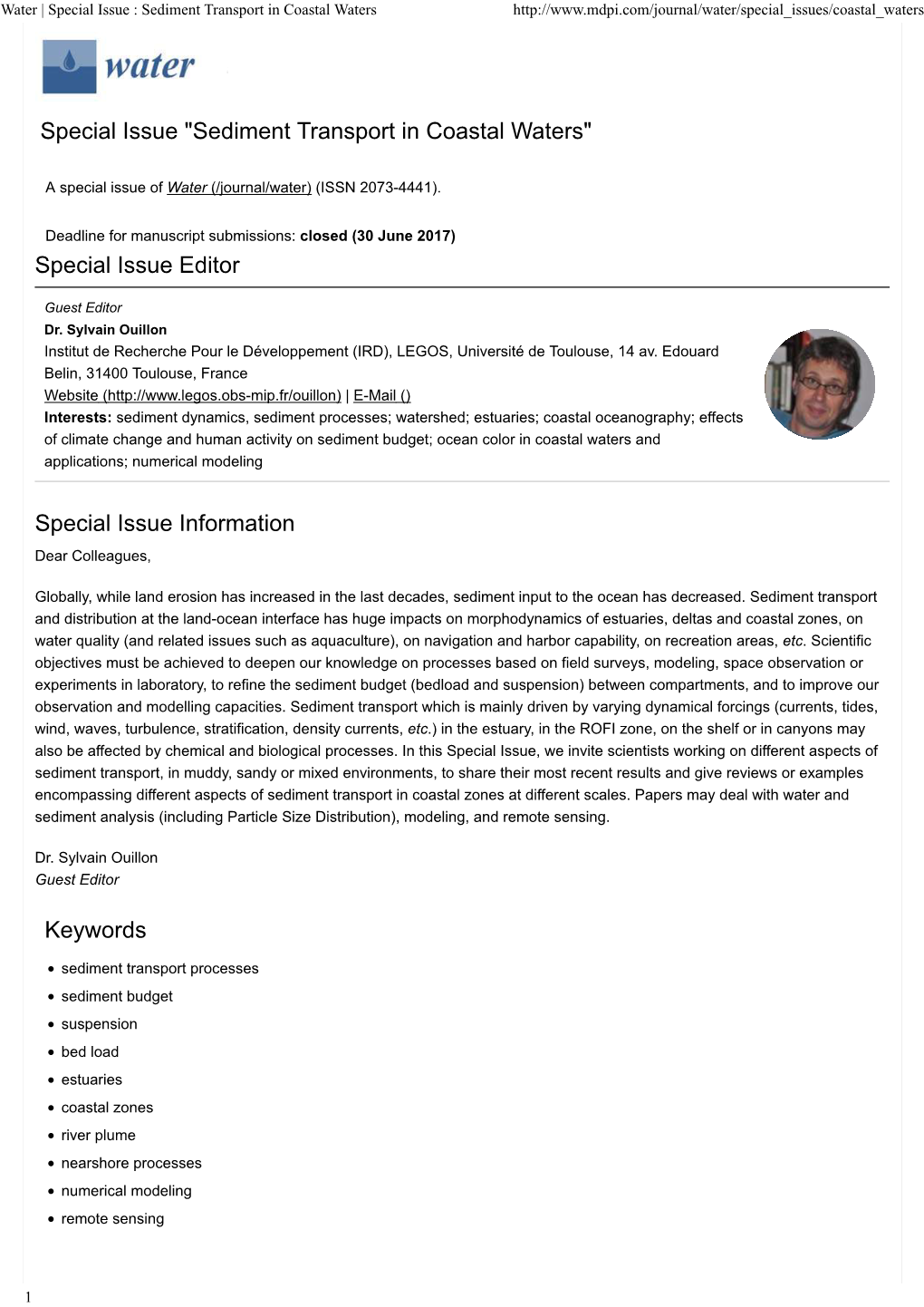 Sediment Transport in Coastal Waters