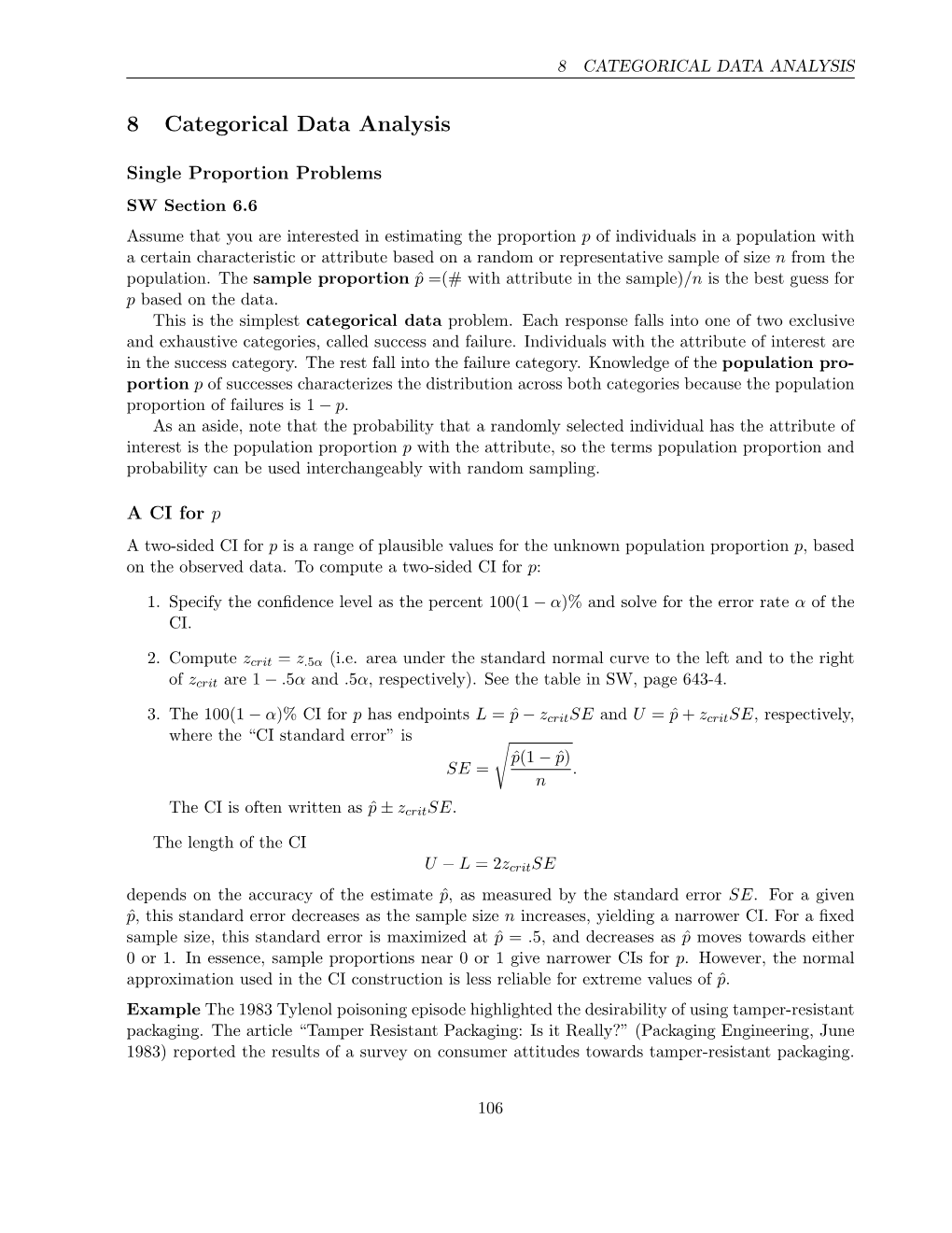 8 Categorical Data Analysis