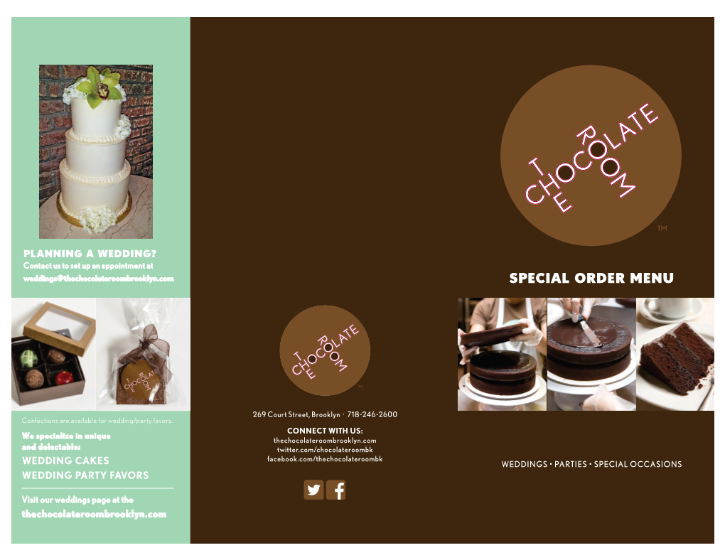 Special Order Menu