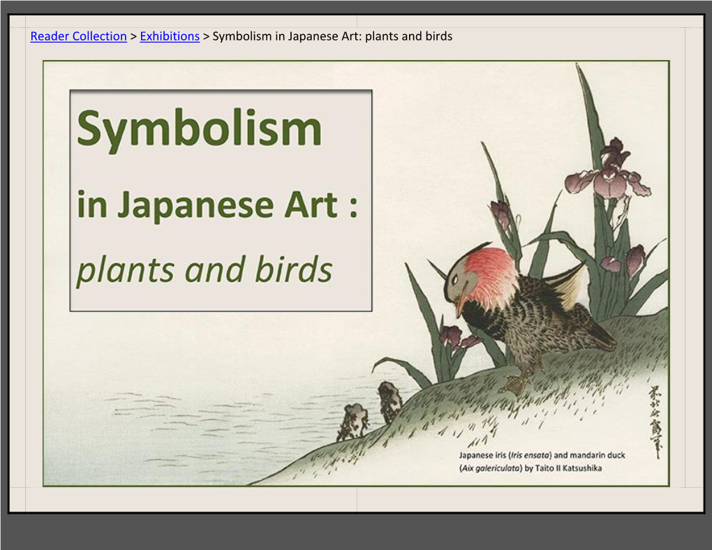 Reader Collection &gt; Exhibitions &gt; Symbolism in Japanese Art: Plants