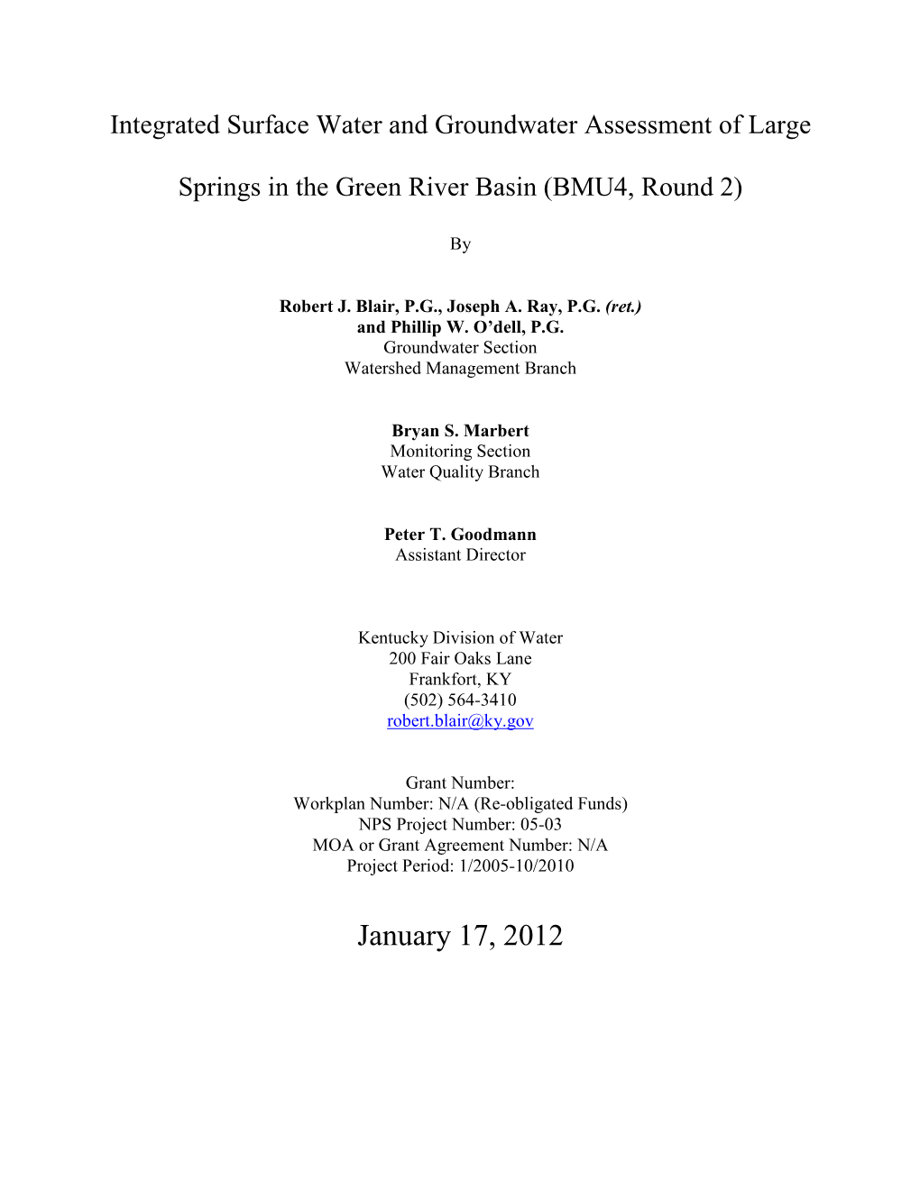 Integrated Surface Water and Groundwater Assessment of Large