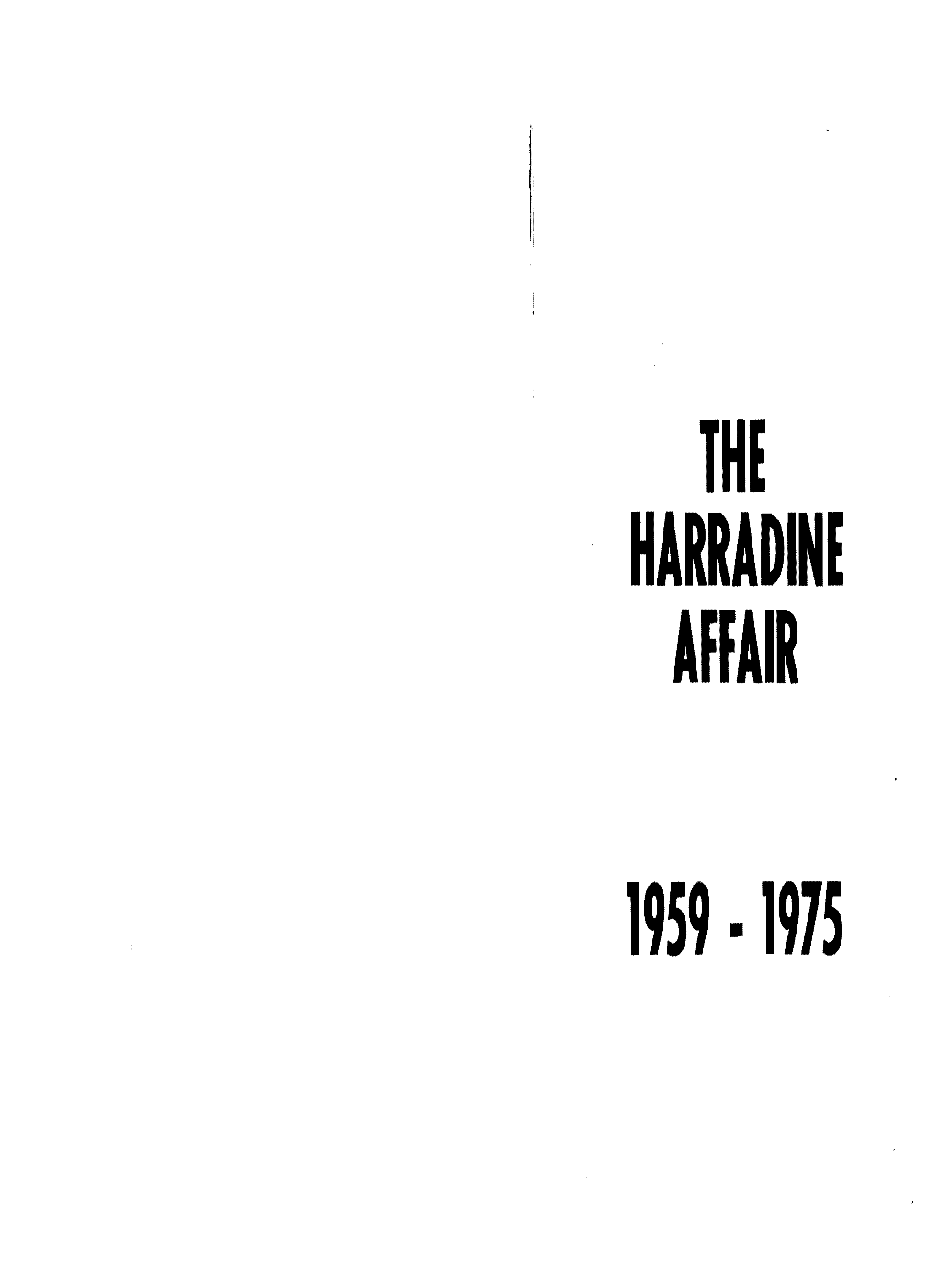 1975 The-Harradine-Affair-1959-1975.Pdf