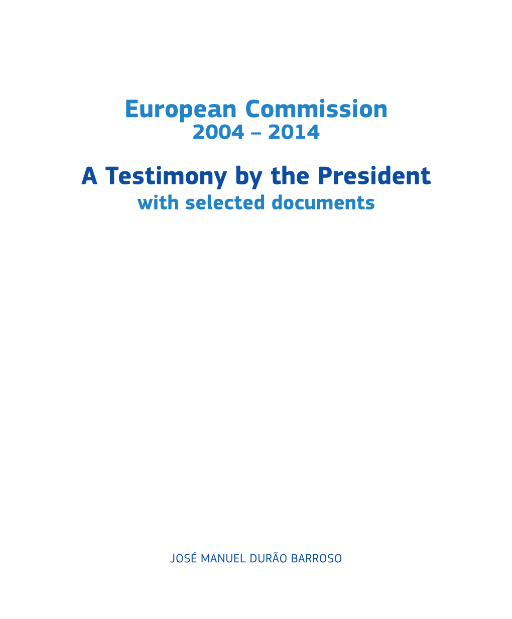 European Commission a Testimony by the President